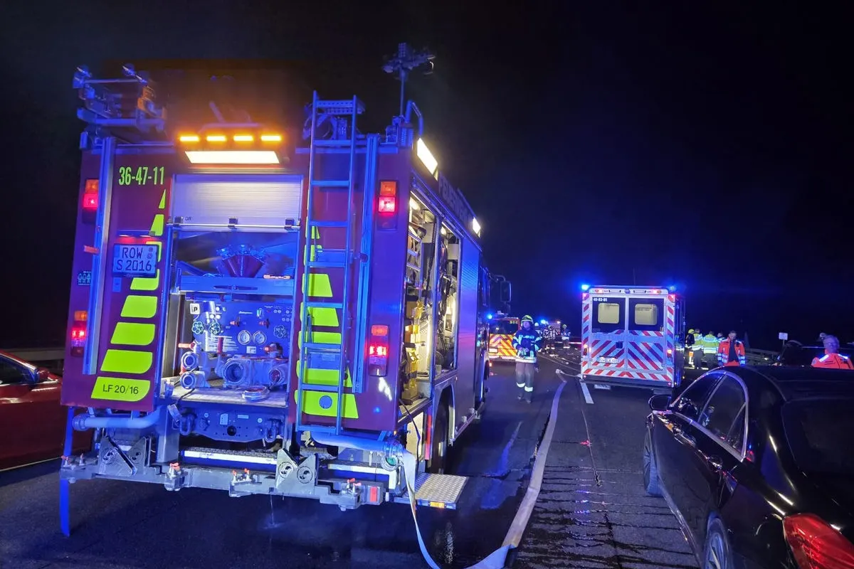 Unfall mit Wohnmobil bei Sottrum – Gasaustritt nach Crash