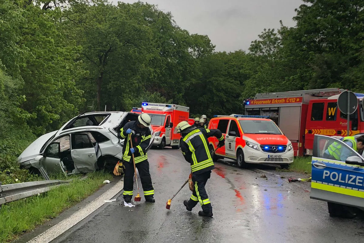 Verkehrsunfall mit sechs verletzten Personen
