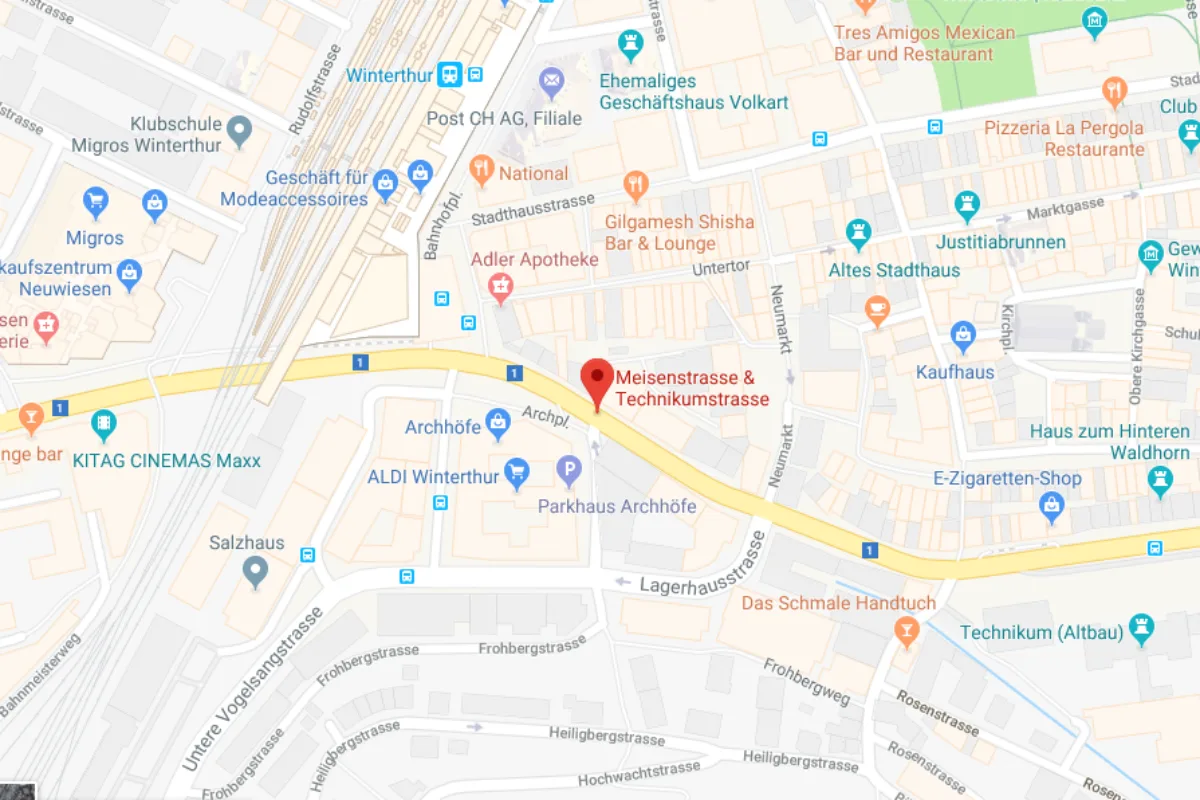Winterthur ZH - Technikumstrasse eingeschränkt befahrbar