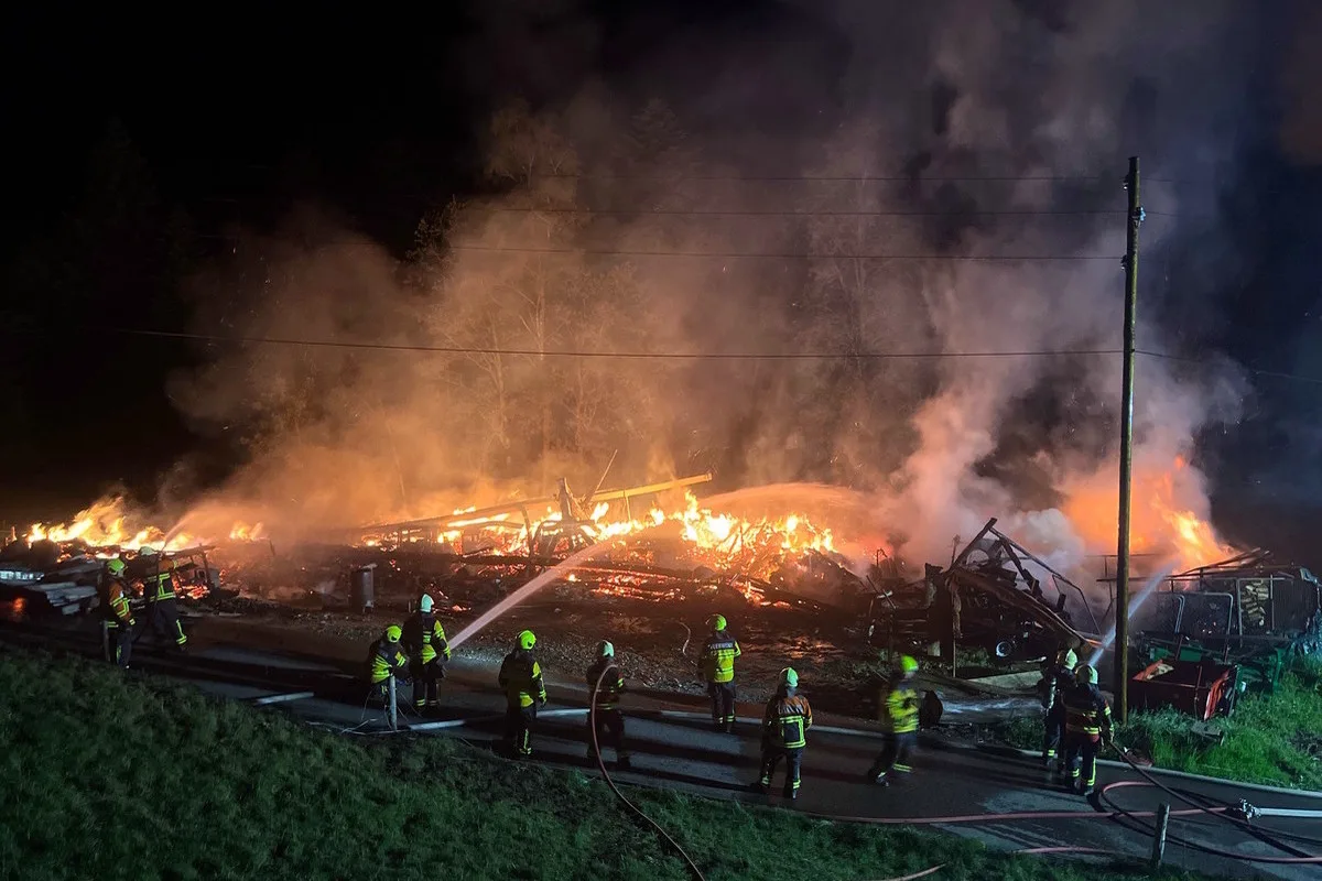 Wattwil SG - Totalschaden an Scheune nach Brand