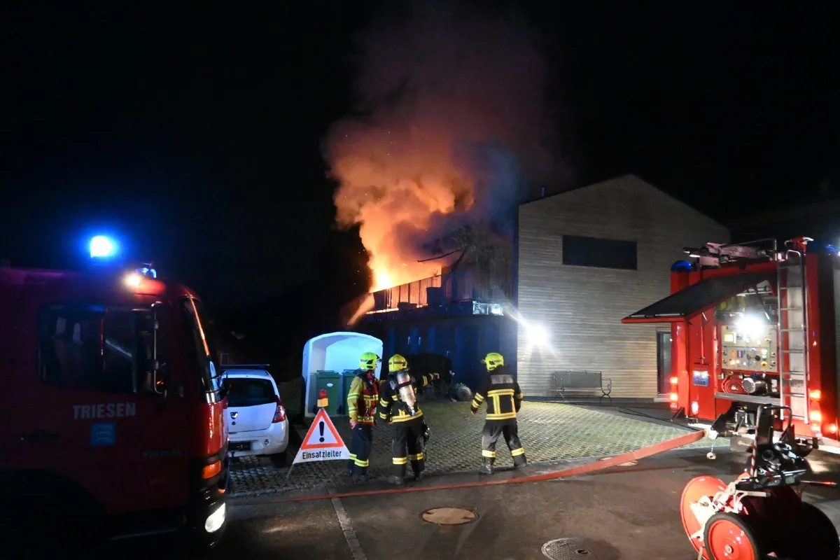Triesen FL - Brand auf Balkon eines Wohnhauses