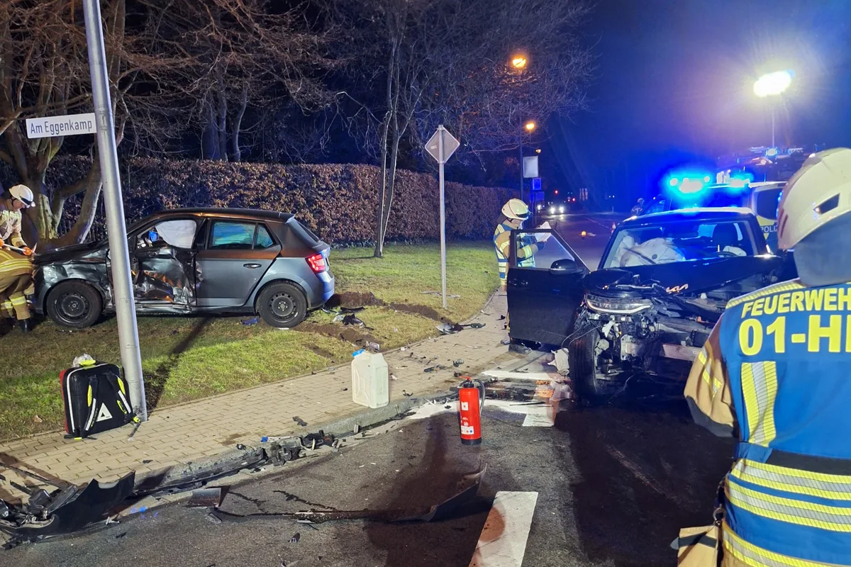Greven – Unfall mit vier Verletzten, zwei davon schwer