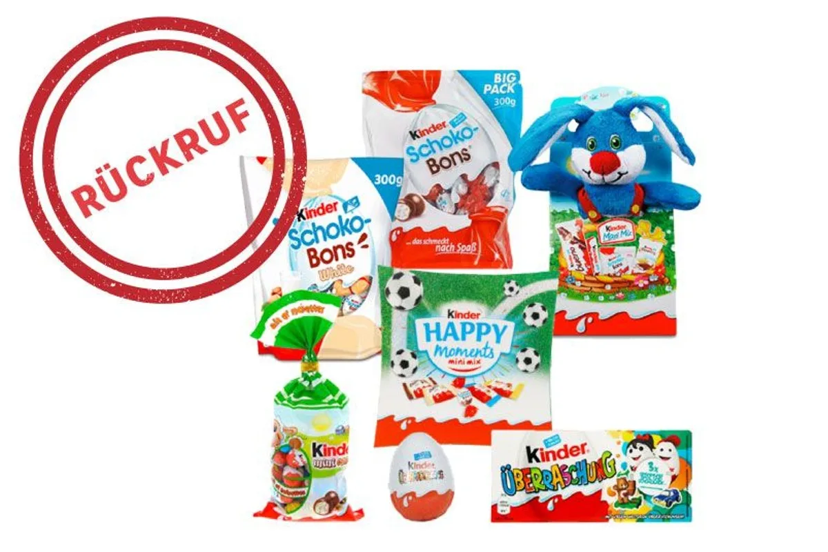 Rückruf - Ferrero - Diese Produkte werden wegen Salmonellen-Gefahr zurückgerufen!