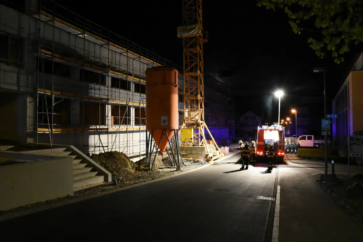 Balgach SG - Brandstiftung in einem Toi-Toi WC