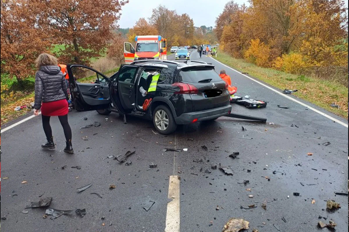 Waldmohr RP – Sieben Verletzte bei Frontalzusammenstoß auf der L355