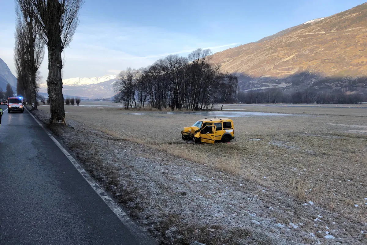 Turtmann VS - Eine Person bei Verkehrsunfall verstorben