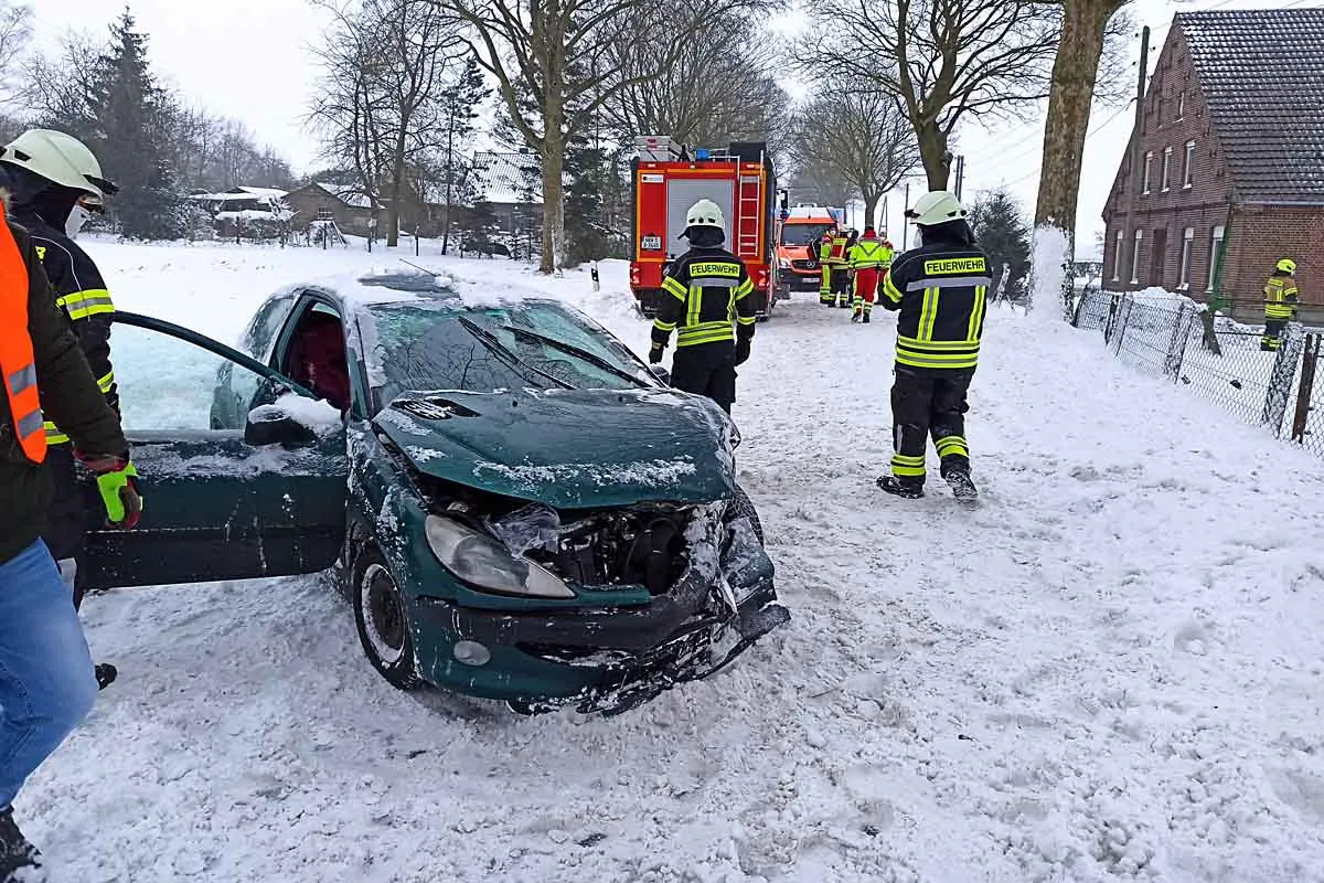 Schneppenbaum - Peugeot prallt gegen Baum