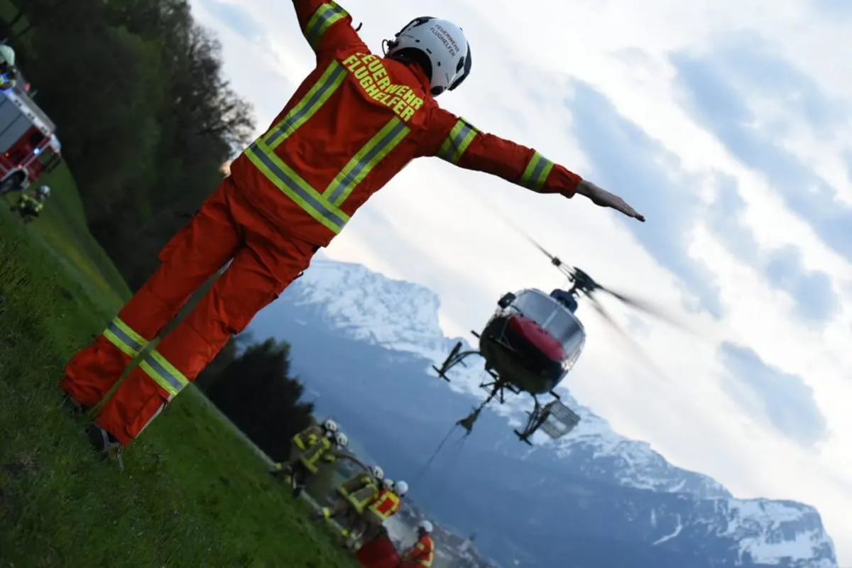 Volders - Großer Einsatz bei Waldbrand