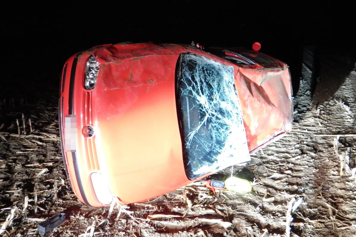 Hefenhofen TG - Mit Auto überschlagen
