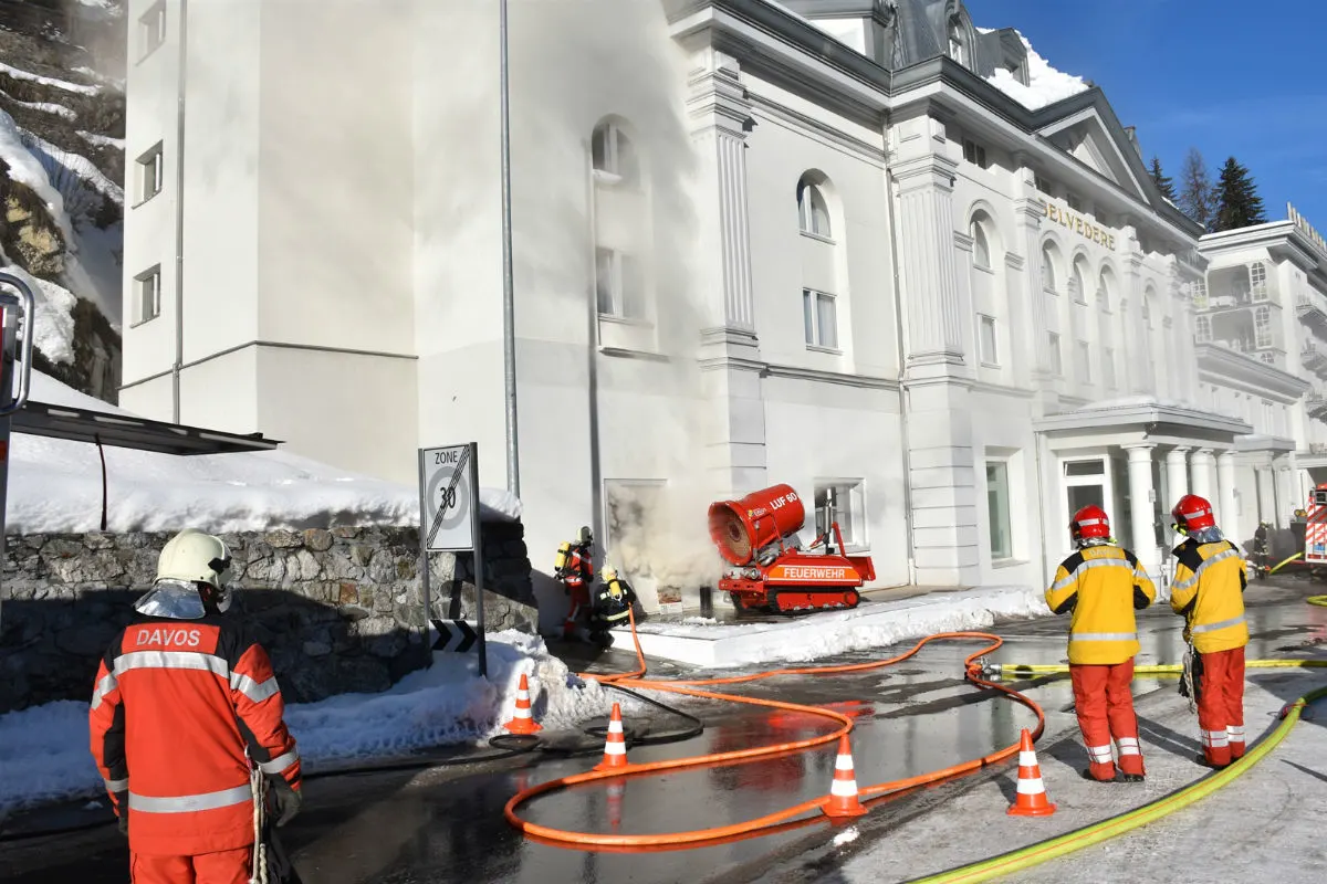 Davos GR - Brand in Hotelsauna ausgebrochen