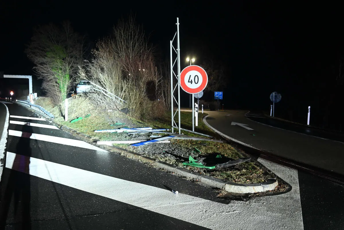 A3 Unterterzen SG – Fahrunfähig Unfall auf der Autobahn verursacht