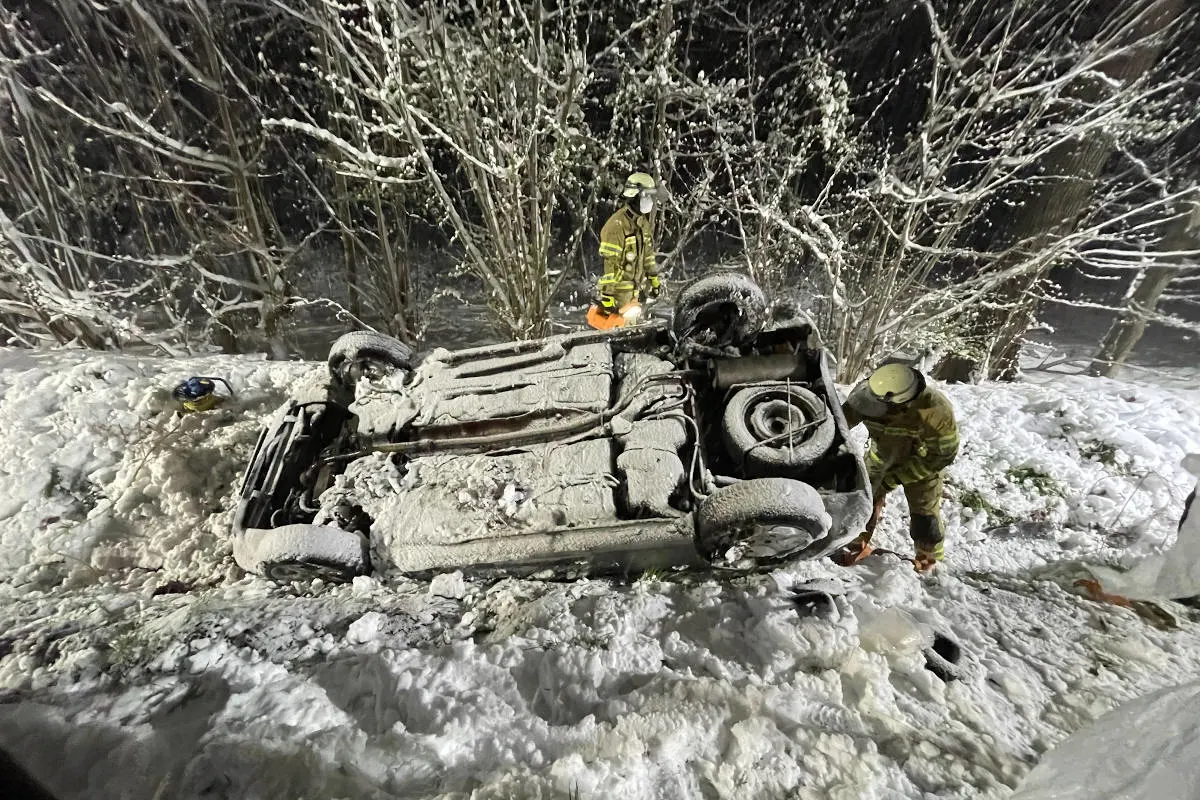 Menden – Verkehrsunfall im Schneetreiben