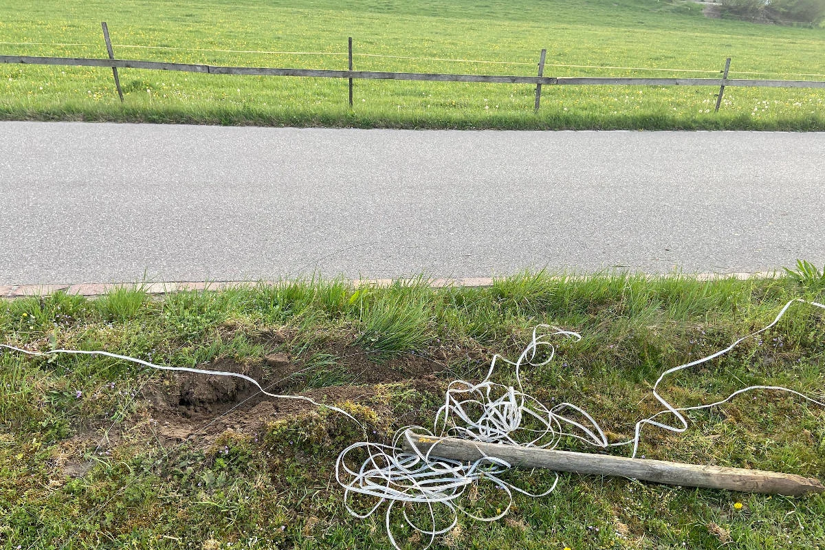 Seon AG – Weidezaun umgefahren und geflüchtet