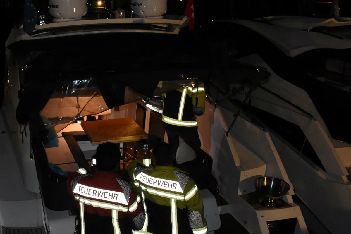 Rorschach SG - Brand auf Motorboot