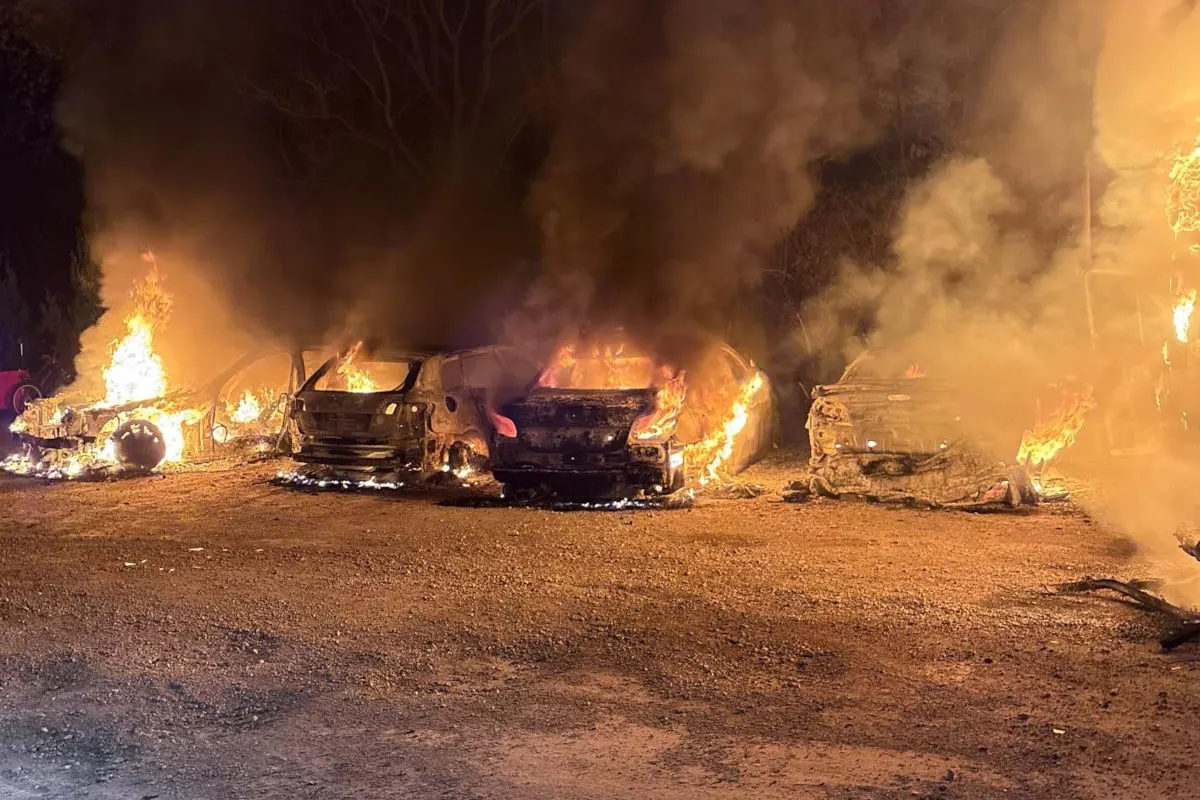Möllersdorf – Mehrere Fahrzeuge bei Brand beschädigt
