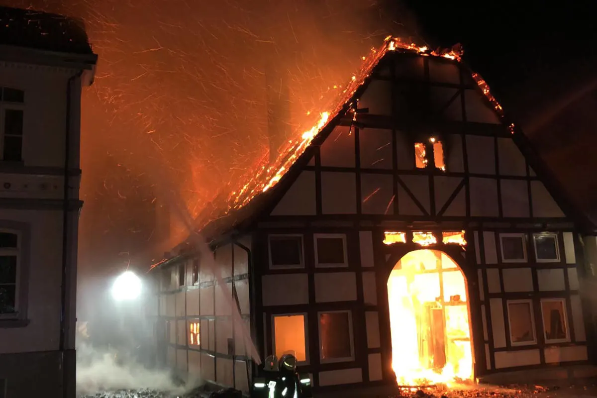 Lüdge - Großbrand in der Altstadt