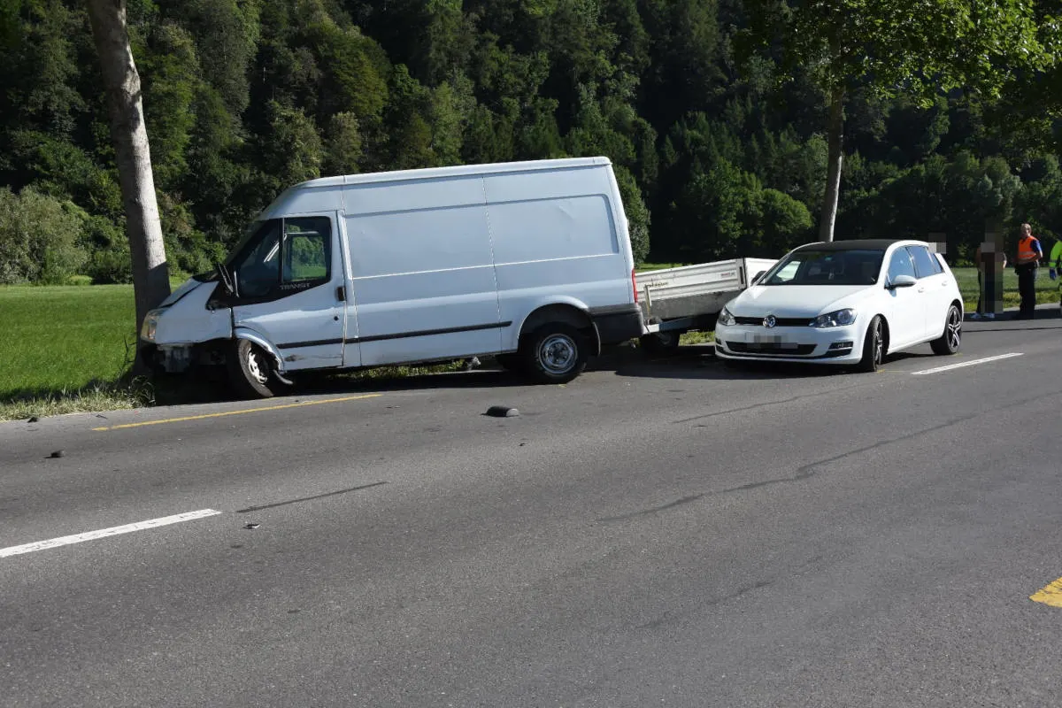 Sargans SG - Auffahrkollision fordert Verletzten