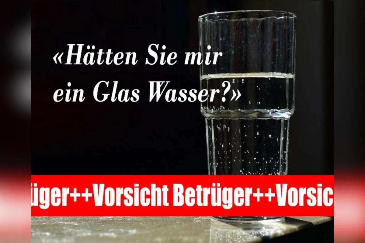 Kanton Aargau – Betrüger unterwegs mit Wasserglas Trick