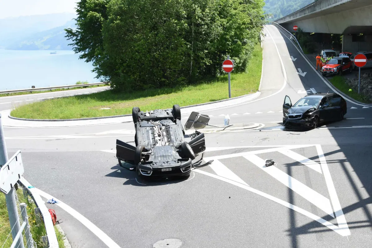 Beckenried NW - Schwerverletzter nach spektakulärem Unfall 