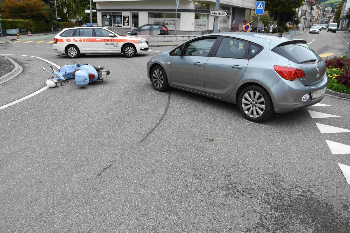 Rorschach SG - Rollerfahrerin übersehen