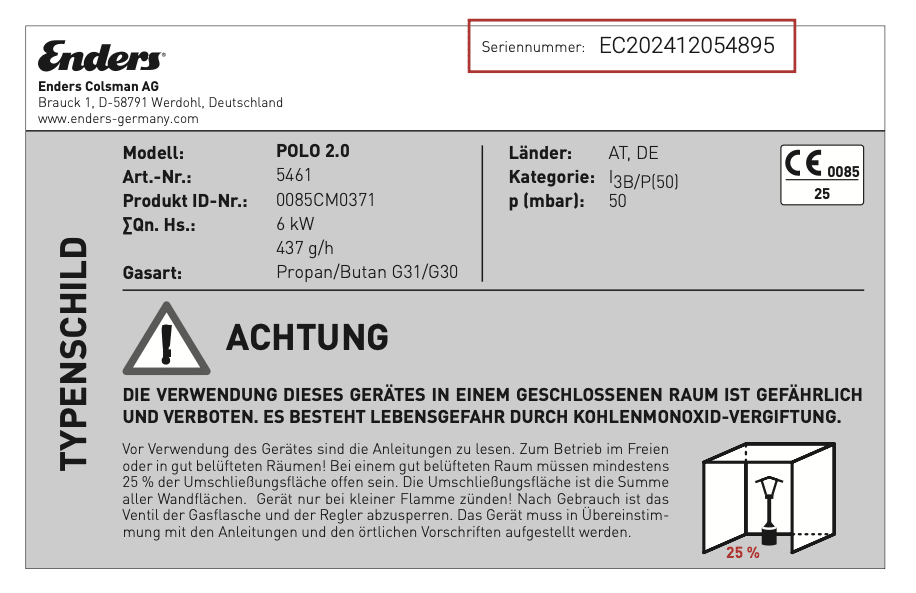 Rückruf – Brandgefahr durch defekte Gaszufuhr bei Gasheizstrahler