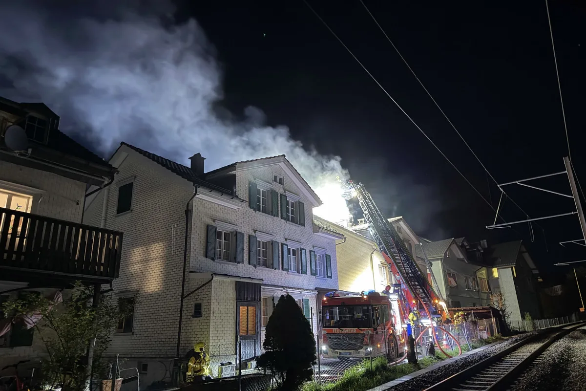 Herisau AR – Haus bei Brand zerstört