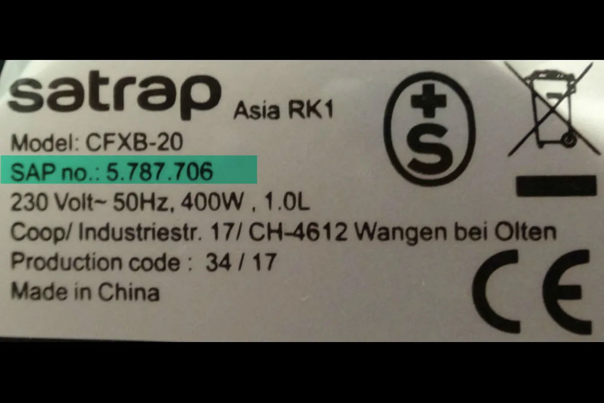 Coop ruft Satrap-Reiskocher zurück