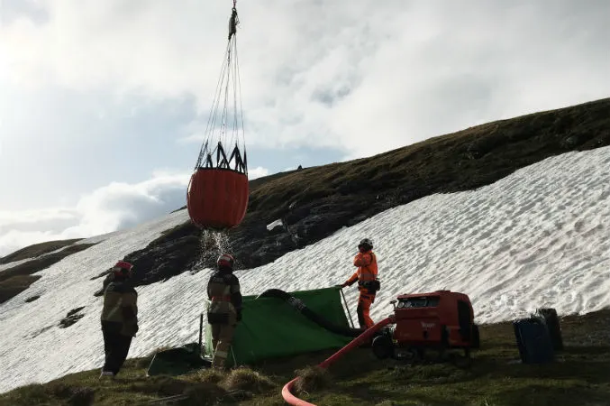 Flims GR - Bergstation Cassons vollständig ausgebrannt