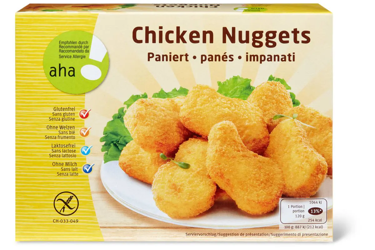 Migros ruft tiefgekühlte «Aha! Chicken Nuggets» und «Aha! Chicken Crispy» zurück