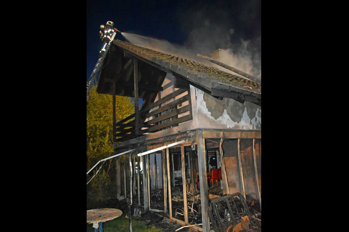 Pfeffikon LU - Brand in Wintergarten ausgebrochen