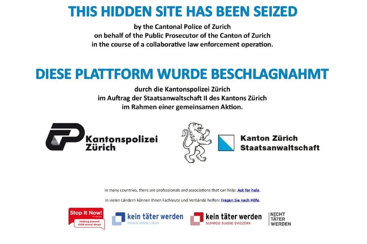 Darknetplattformen mit pädokriminellen Inhalten beschlagnahmt und abgeschaltet