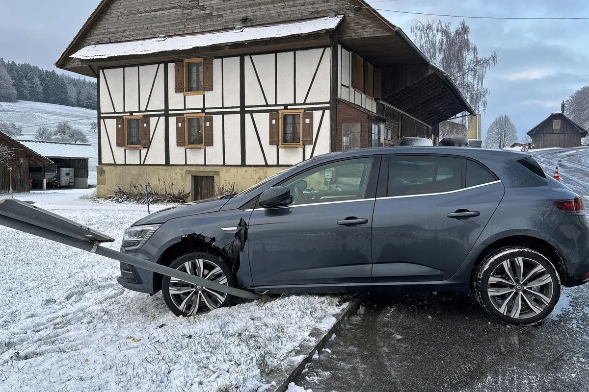 Schlierbach LU – Unfälle auf schneebedeckter Strasse