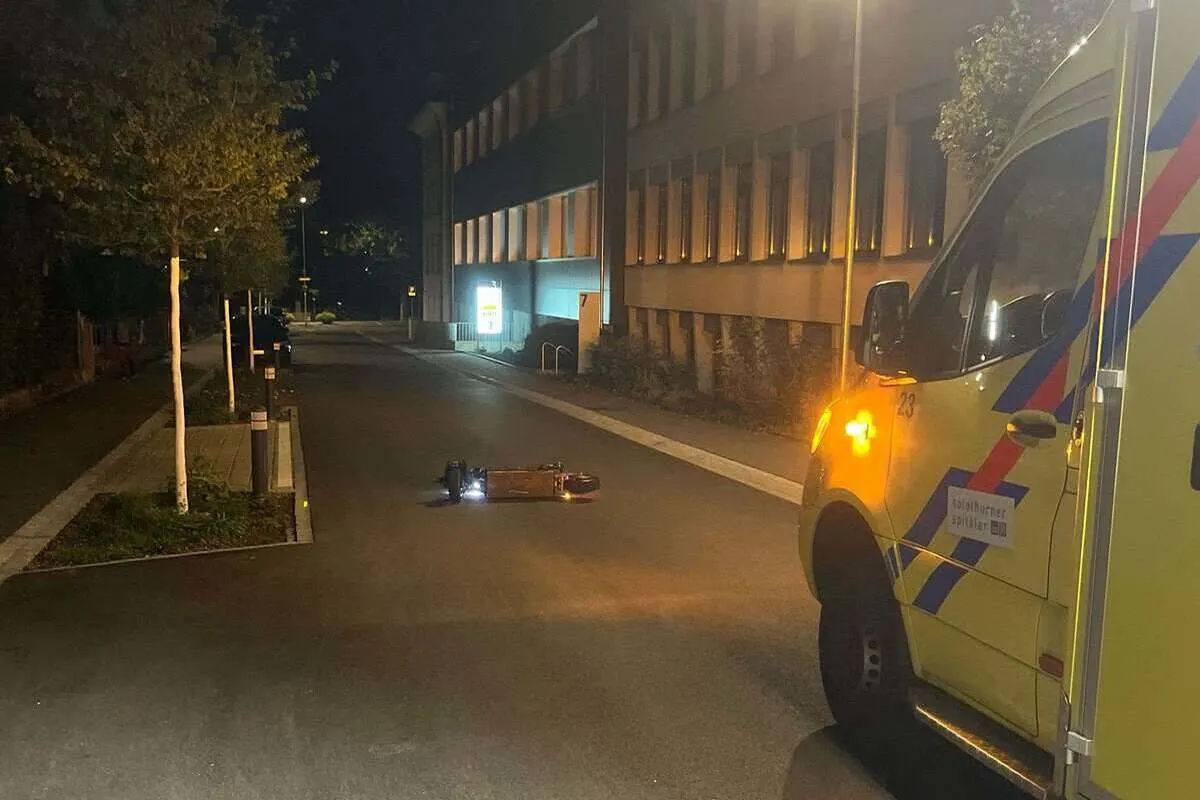 Olten SO – Mann bei Selbstunfall mit E-Scooter erheblich verletzt