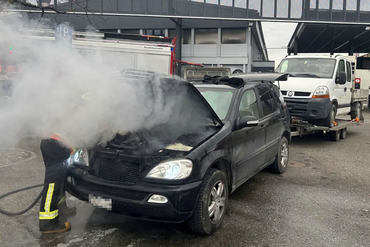 St.Gallen – Brand eines Personenwagens