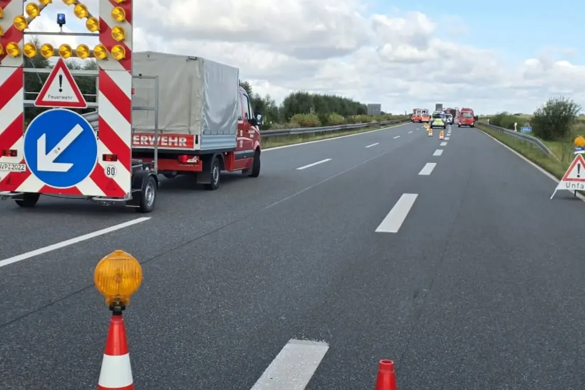 A20 Grimmen – Verkehrsunfall mit vier Schwerverletzten