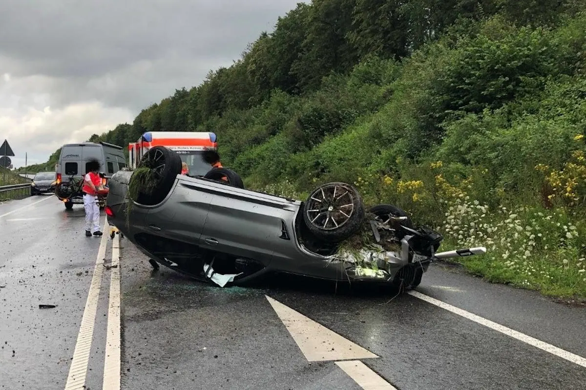 A62 Höheinöd – Kontrolle verloren und überschlagen
