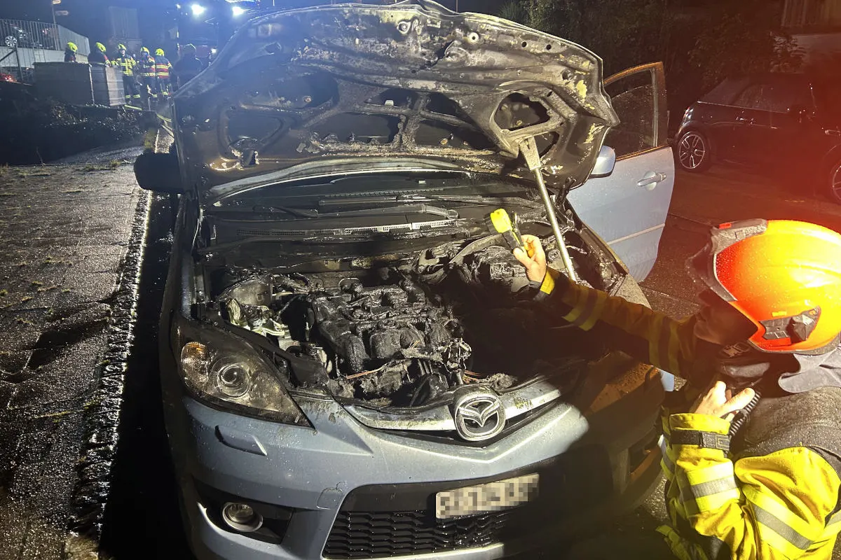 Goldau SZ – Brand eines Fahrzeugs