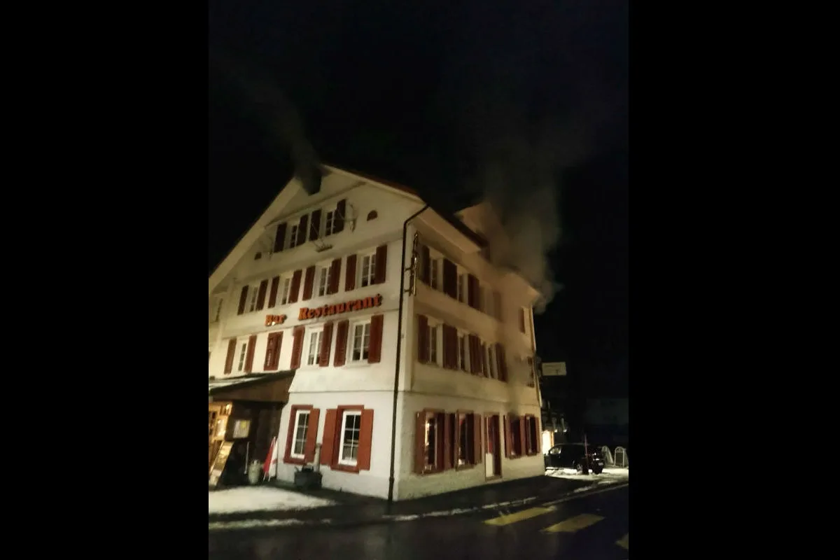 Oberiberg SZ - Brand in einem Restaurant