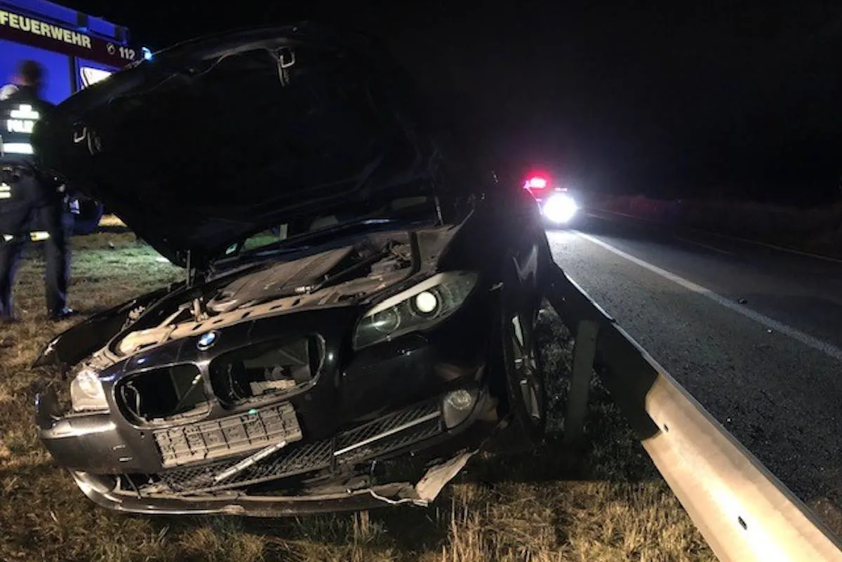 A65 Neustadt – Auf der Leitplanke gesurft