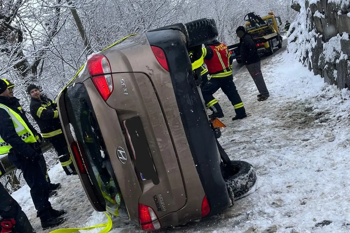 Gutau – Mehrere Unfälle auf winterlicher Fahrbahn 