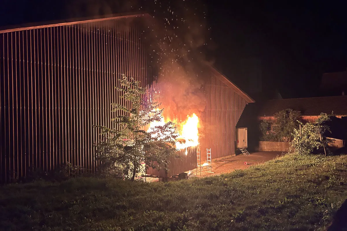 Berg TG – Zwei Festnahmen nach Brand einer Lagerhalle