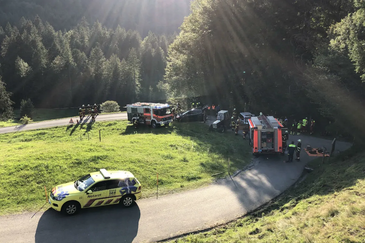  Kaltbrunn SG - Beim Rückwärtsfahren verunglückt!
