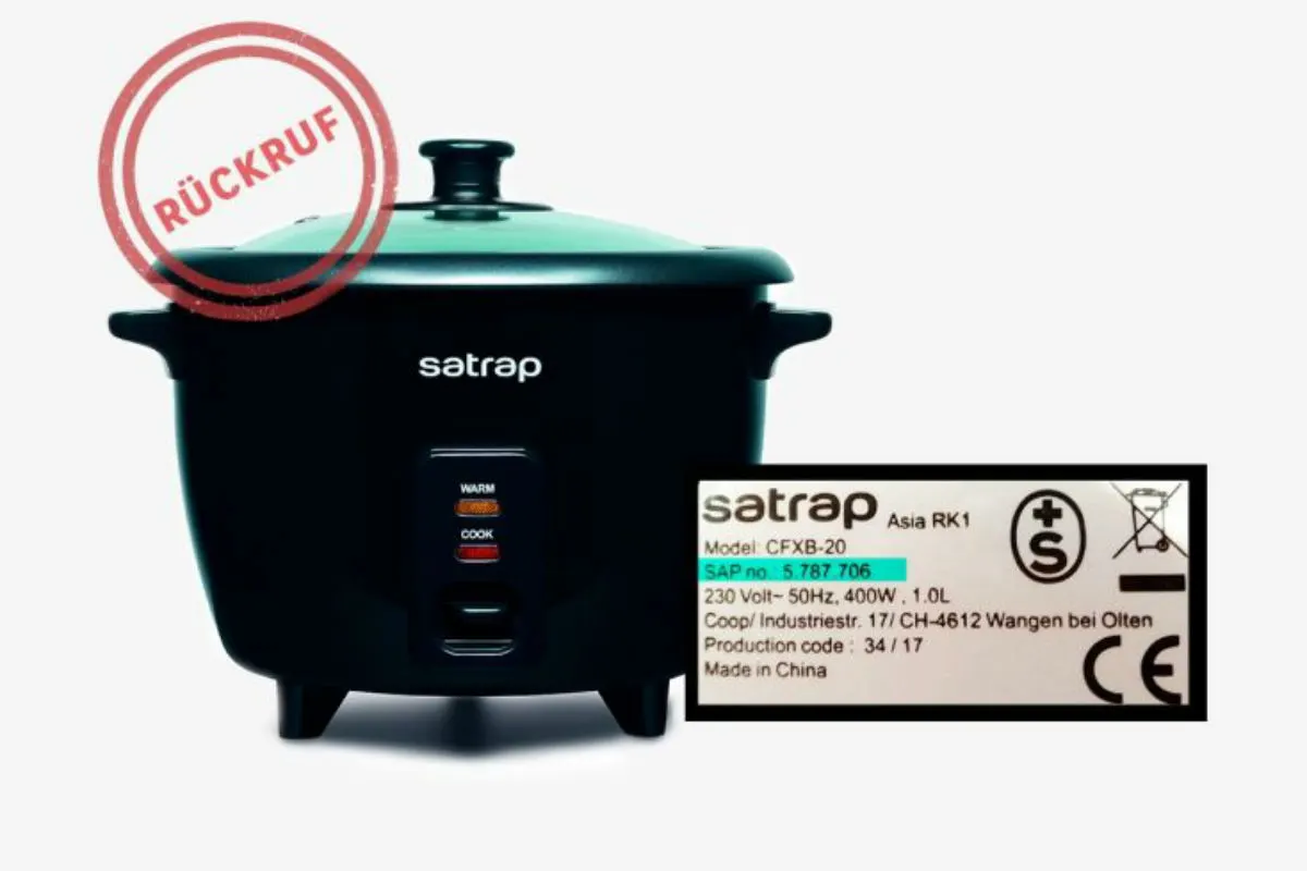 Produkterückruf : ESTI - Coop ruft Reiskocher «Satrap» zurück