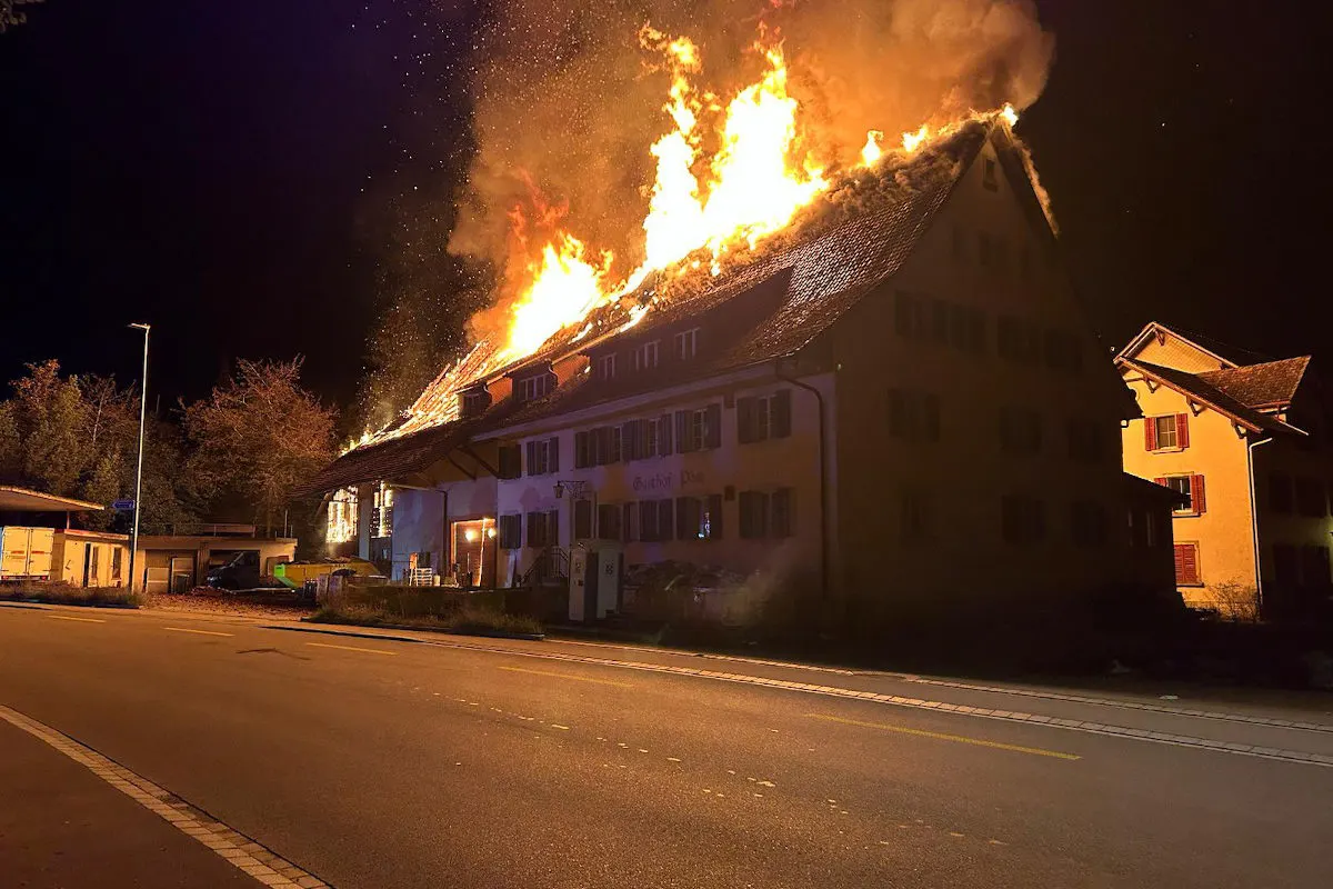Schleitheim SH – Grossbrand in Gasthof