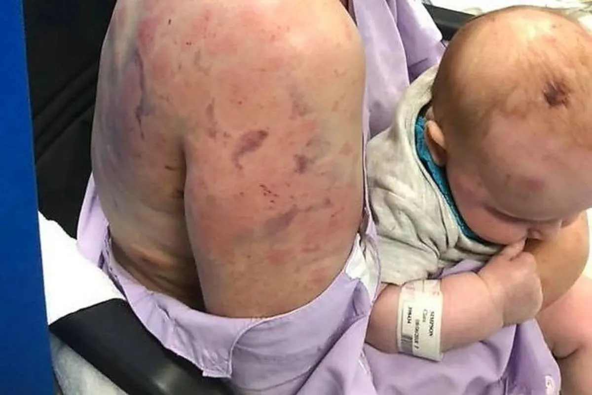 Mutter schützte Baby vor Monster Tornado