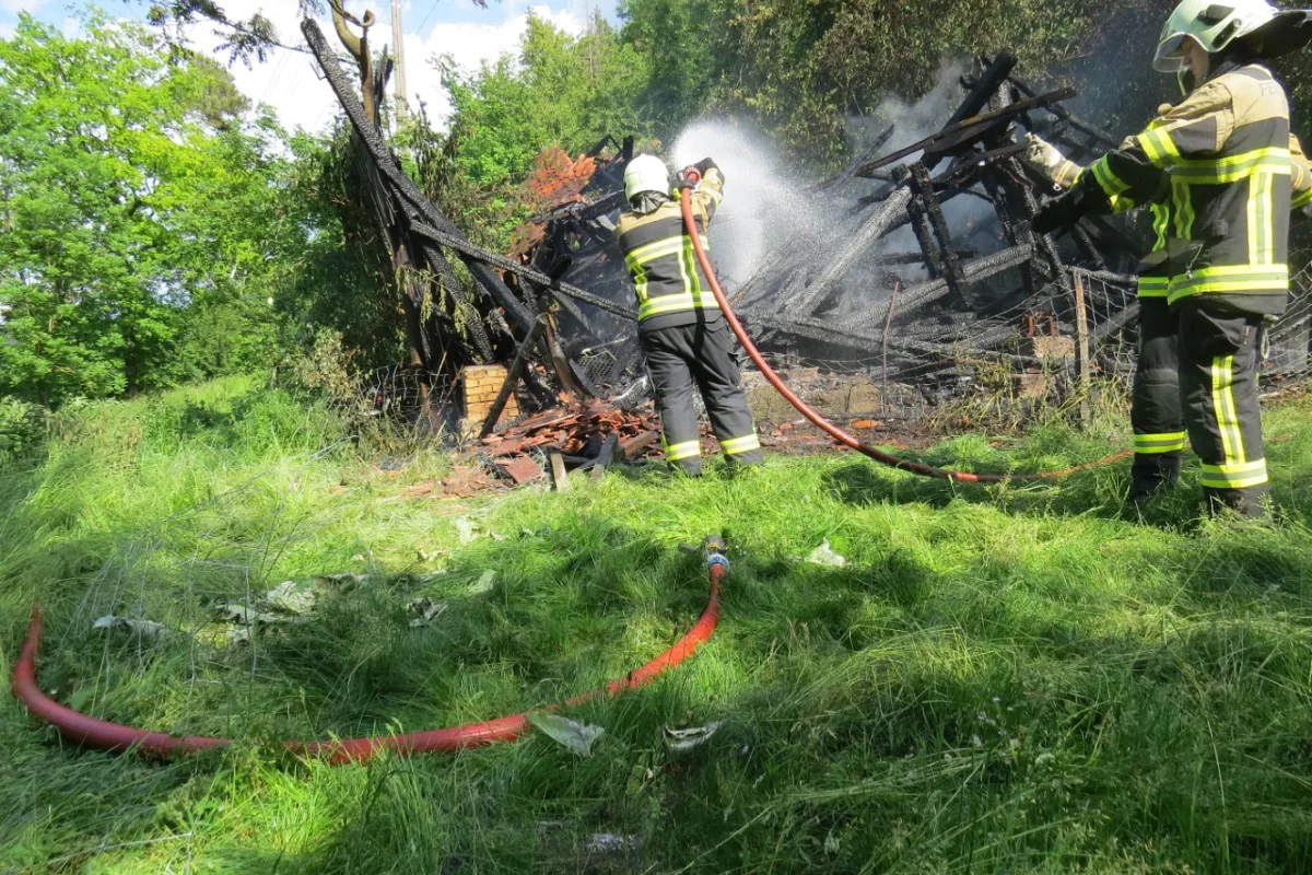 Rekingen AG - Schopf brennt komplett aus - Brandursache unklar