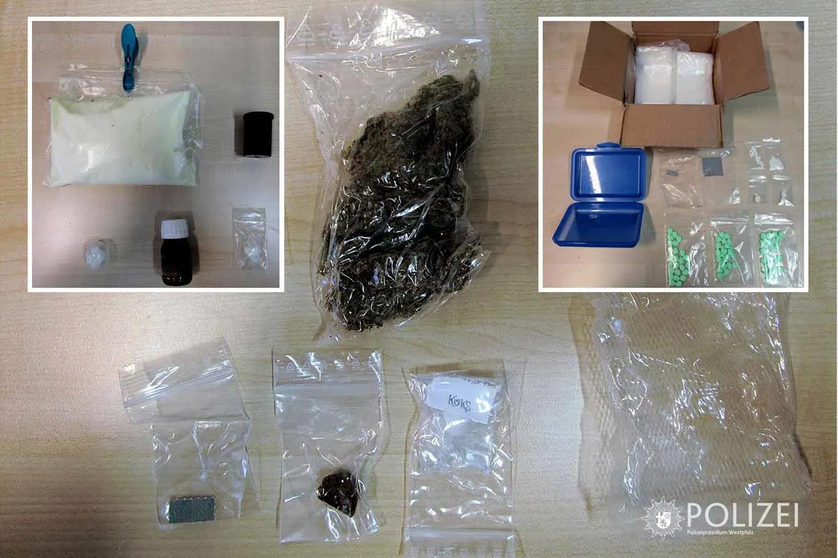 Landkreis Kusel - Drogen-Sortiment in der Wohnung