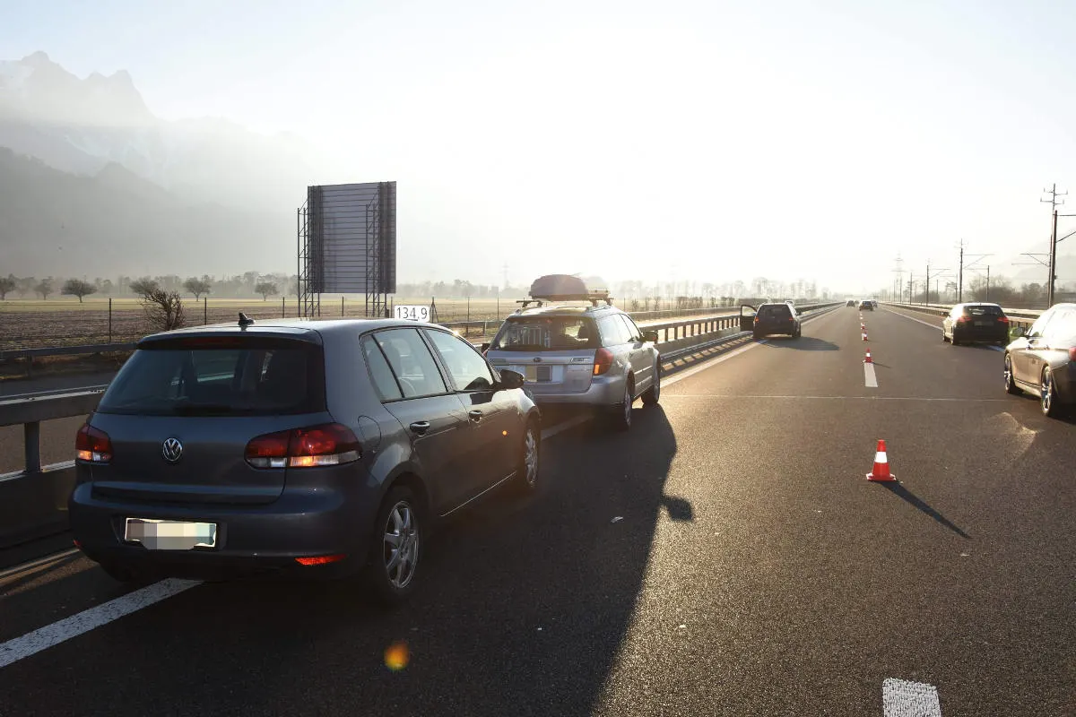Bad Ragaz SG - Auffahrkollision auf Autobahn