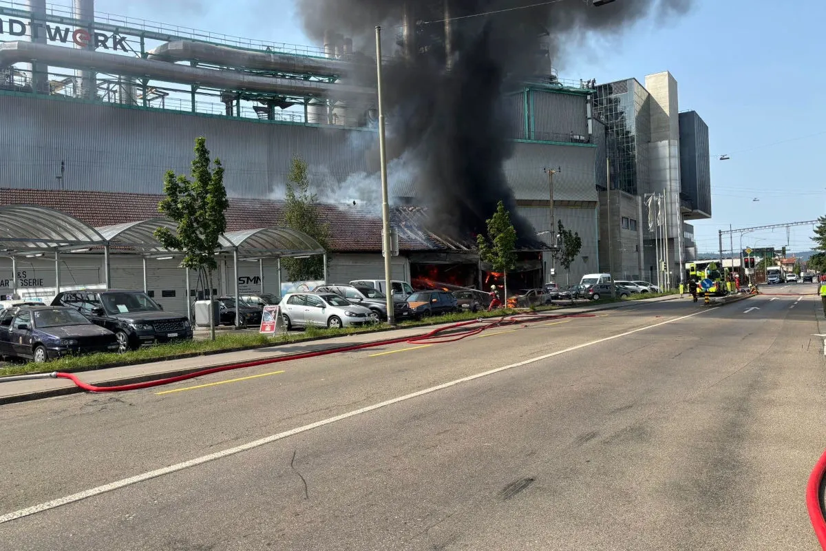 Winterthur ZH – Autogarage in Brand