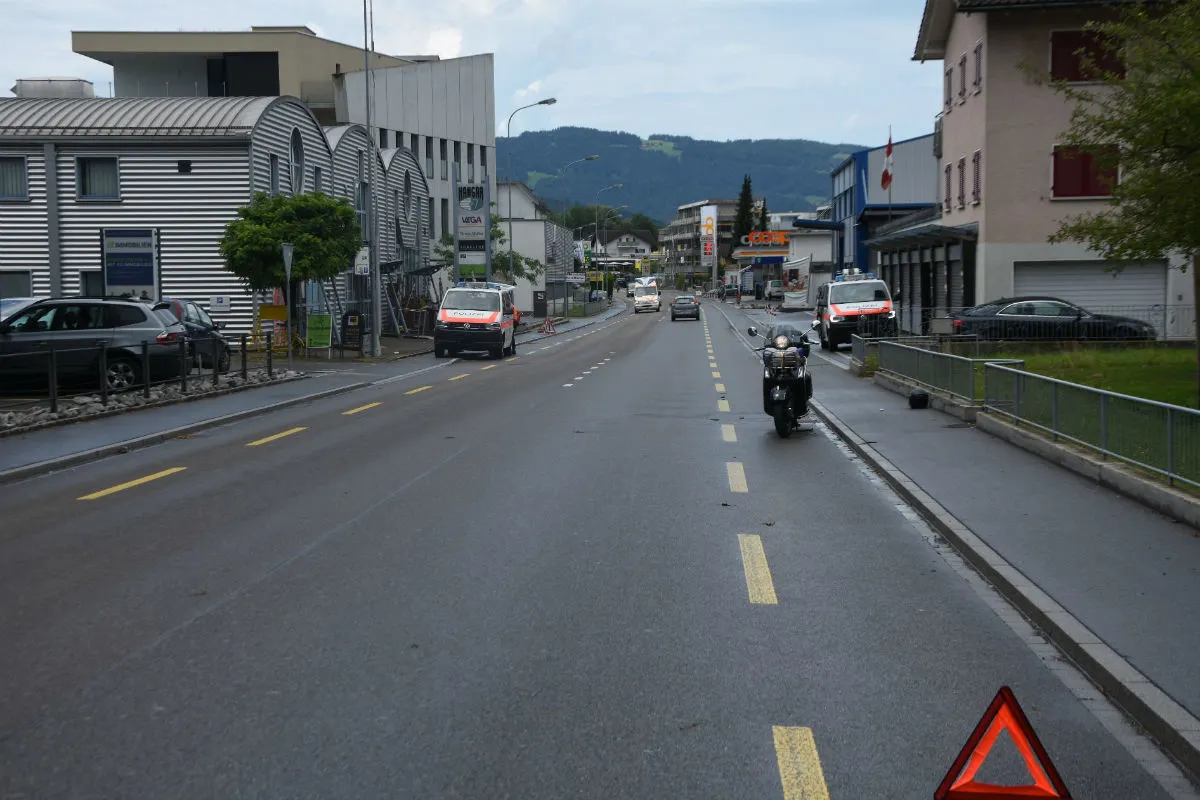 Diepoldsau SG -  Unfall beim Abbiegen